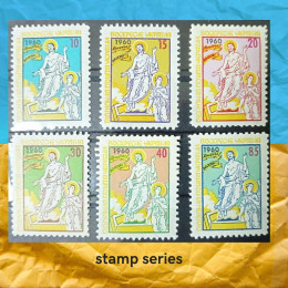 Великдень серія марок 1960 Підпільна Пошта України Великдень серія марок 1960 Підпільна Пошта України