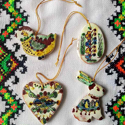 Підвіски Косівська кераміка маленькі