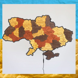 Карта України настінна середня 92.5*64.6 см з синьою підсвіткою Карта України настінна середня 92.5*64.6 см з синьою підсвіткою