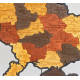 Карта України настінна середня 92.5*64.6 см з синьою підсвіткою 