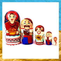 Матрьошка 5-х дівчинка українка 14 см Матрьошка 5-х дівчинка українка 14 см