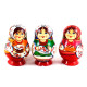 Матрьошка дівчинка 3 фігурки 8,5 см Матрьошка дівчинка 3 фігурки 8,5 см