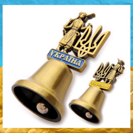 Дзвіночок міні металевий Козак з гербом 