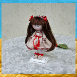 Дівчинка-Українка з вишиванкою лялька 28 см Дівчинка-Українка з вишиванкою лялька 28 см